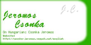 jeromos csonka business card